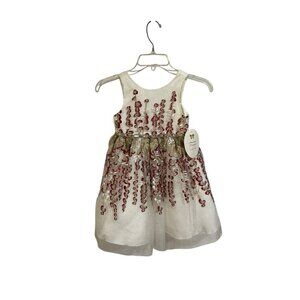 American Princess Little Girls Dress Size 5 Fancy Burgundy & Gold Holiday Event